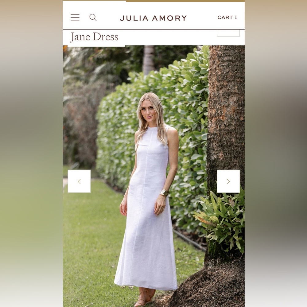 White Sleeveless Dress NWT Julia Amory Jane dress!